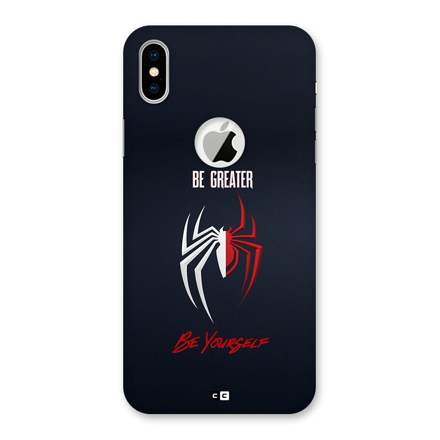 Be Greater Back Case for iPhone X Logo Cut