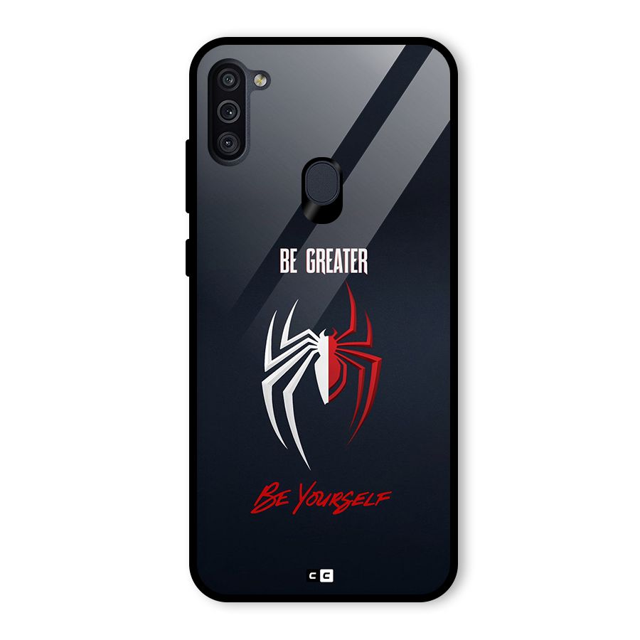 Be Greater Glass Back Case for Galaxy M11