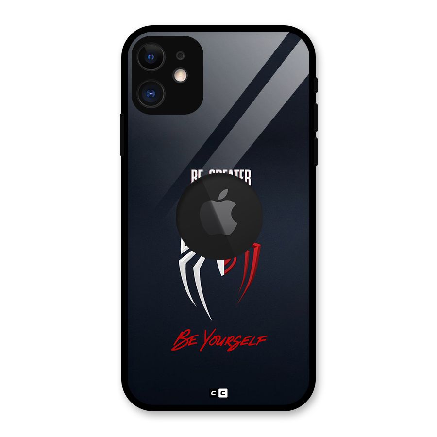 Be Greater Glass Back Case for iPhone 11 Logo Cut