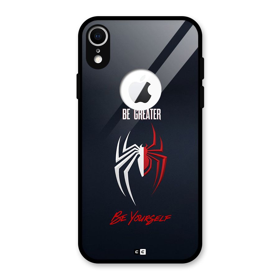 Be Greater Glass Back Case for iPhone XR Logo Cut
