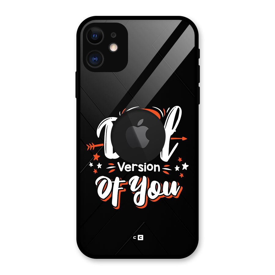 Be The Best Glass Back Case for iPhone 11 Logo Cut
