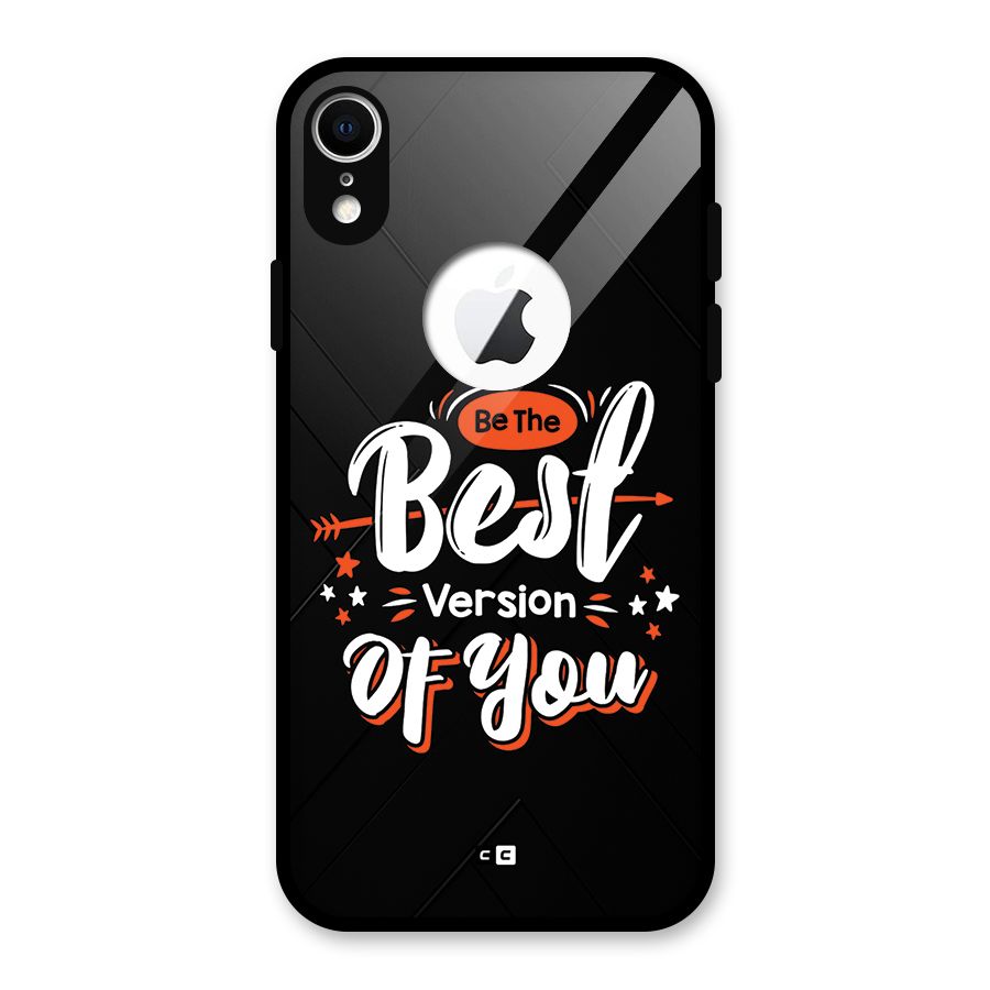 Be The Best Glass Back Case for iPhone XR Logo Cut