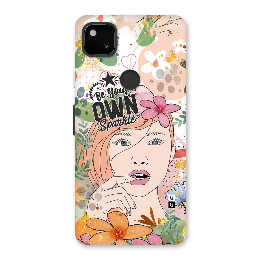 Be Your Own Sparkle Glass Back Case for Google Pixel 4a