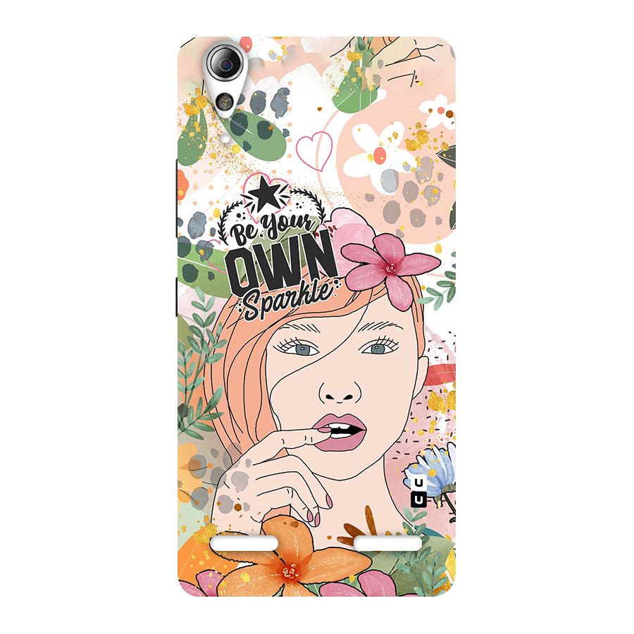 Be Your Own Sparkle Back Case for Lenovo A6000 Plus