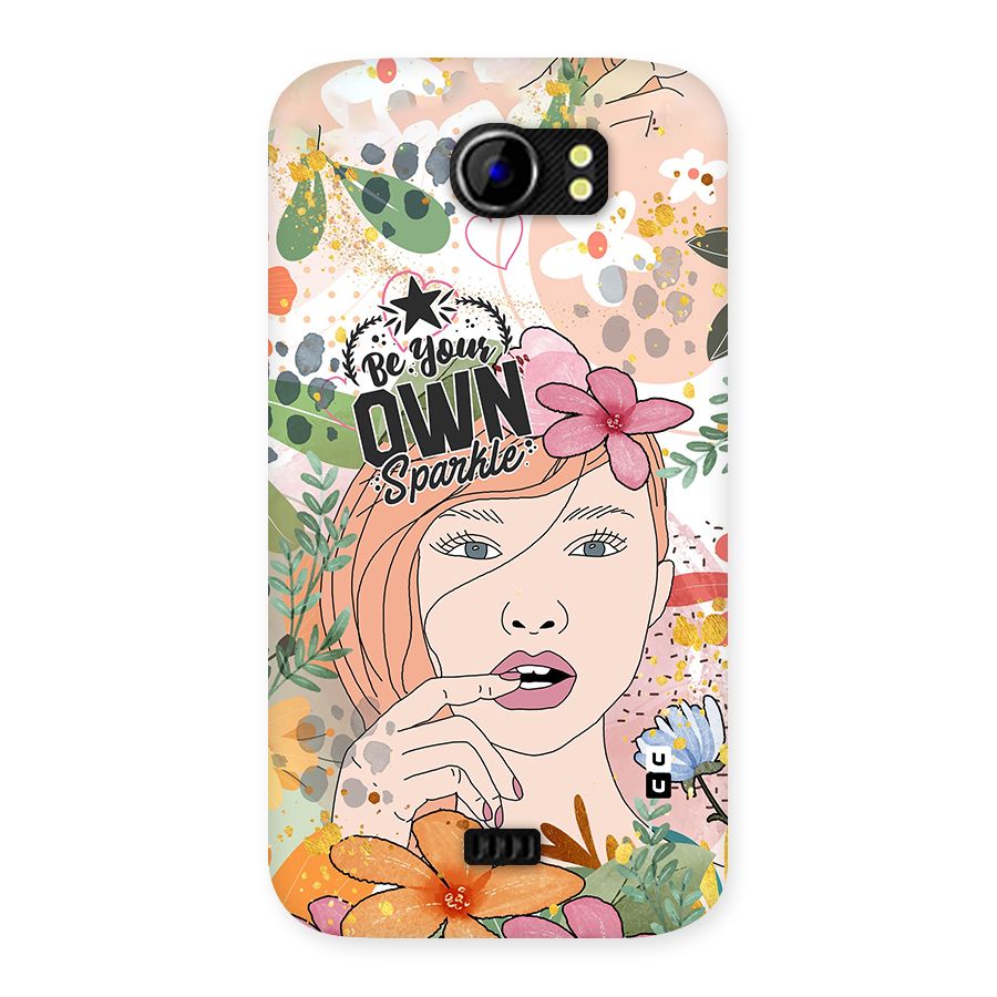 Be Your Own Sparkle Back Case for Micromax Canvas 2 A110