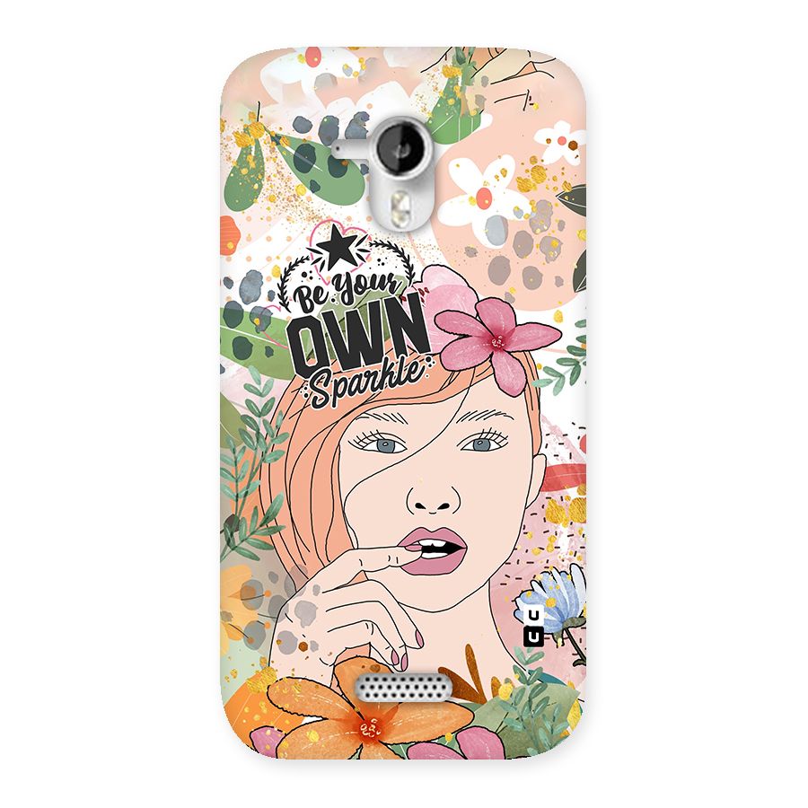 Be Your Own Sparkle Back Case for Micromax Canvas HD A116