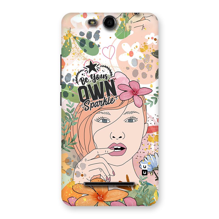 Be Your Own Sparkle Back Case for Micromax Canvas Juice 3 Q392