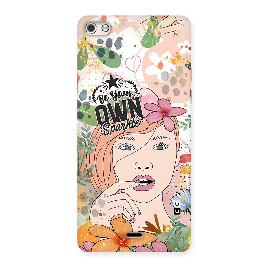 Be Your Own Sparkle Back Case for Micromax Canvas Silver 5