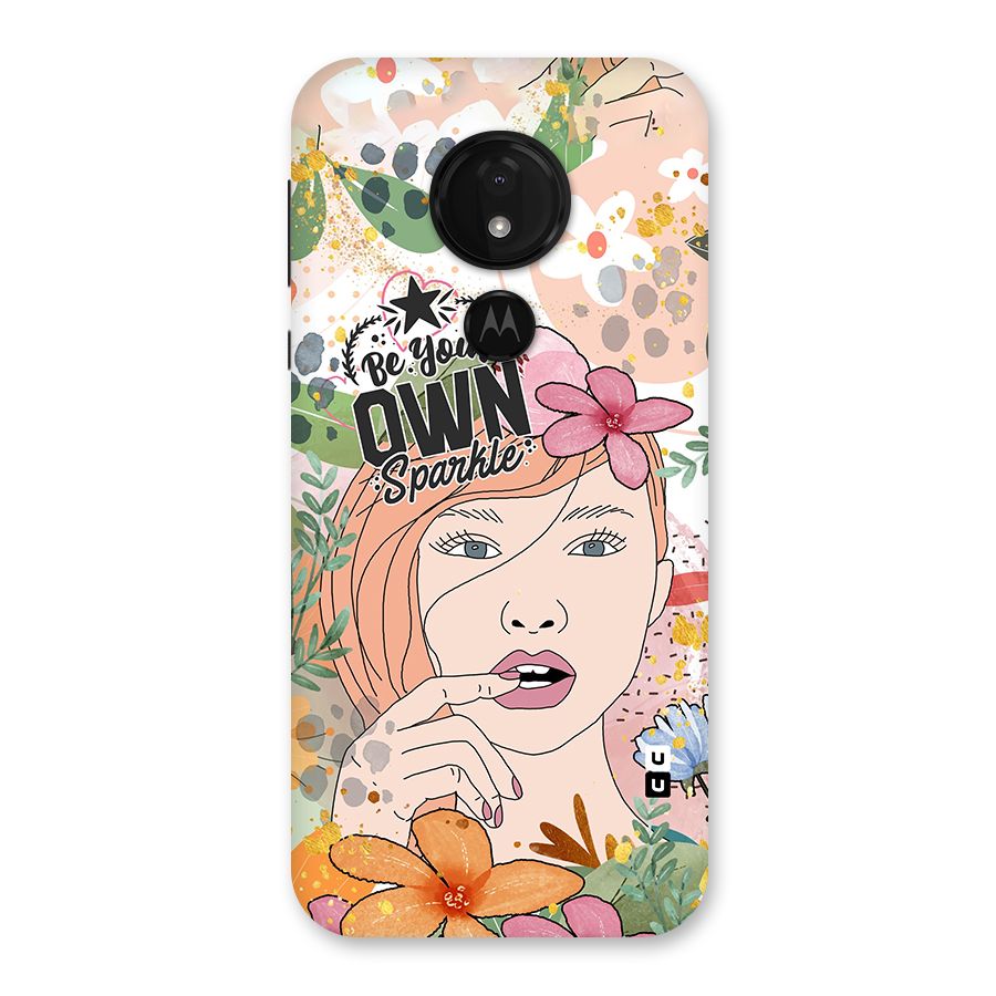 Be Your Own Sparkle Back Case for Moto G7 Power