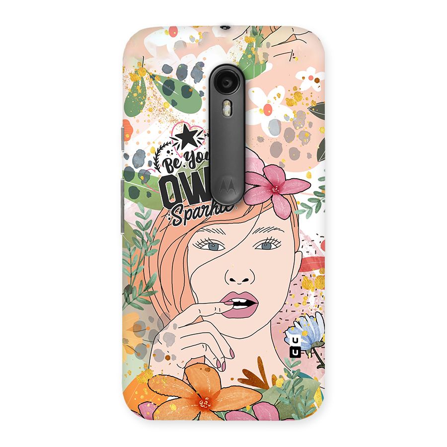 Be Your Own Sparkle Back Case for Moto G Turbo