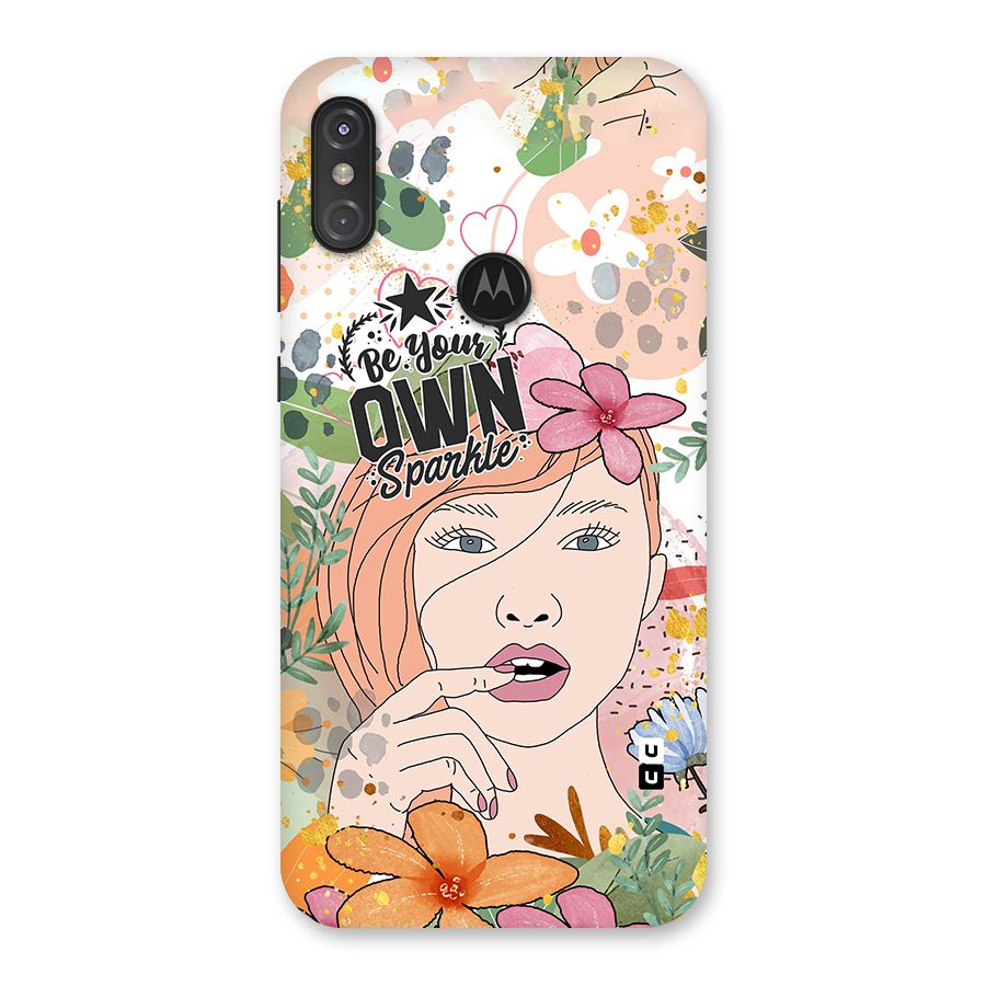 Be Your Own Sparkle Back Case for Motorola One Power
