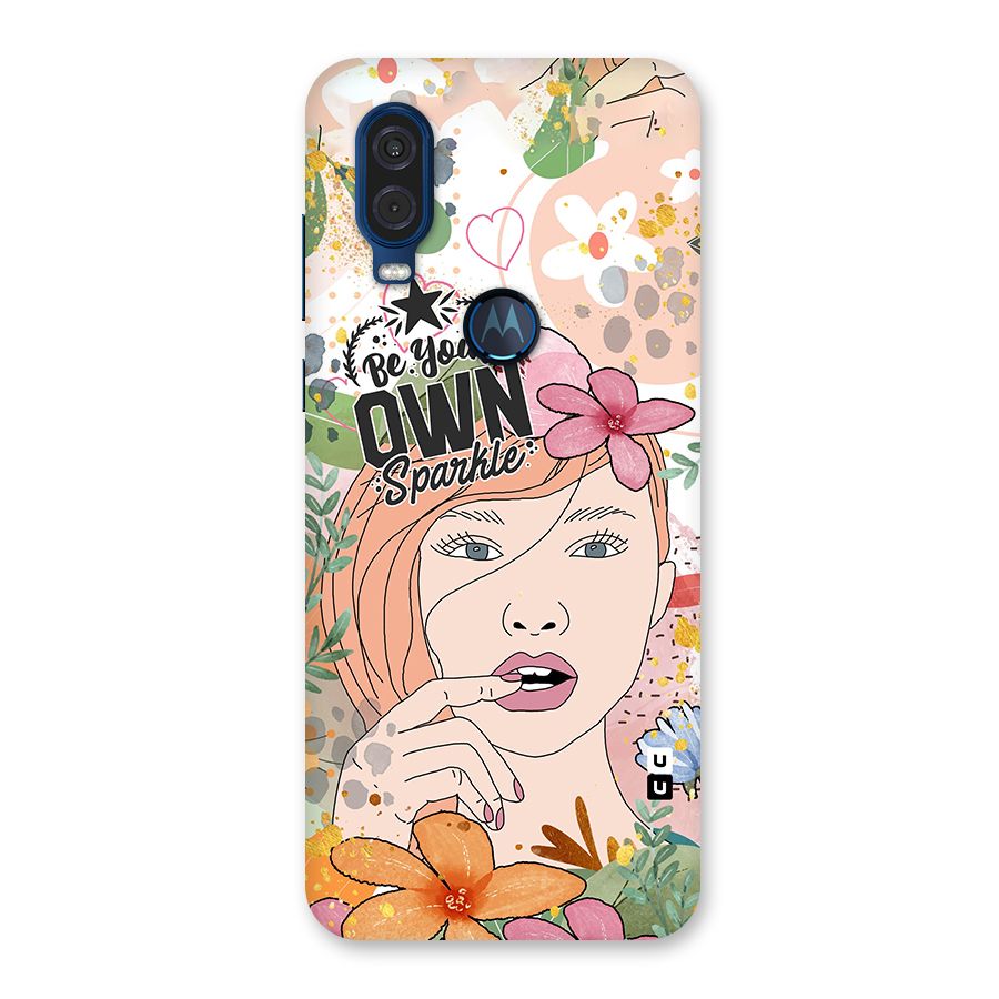 Be Your Own Sparkle Back Case for Motorola One Vision