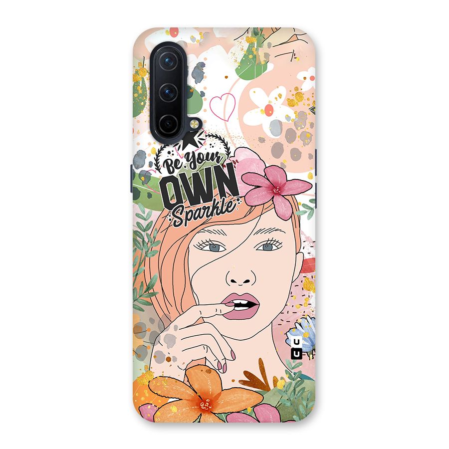 Be Your Own Sparkle Glass Back Case for OnePlus Nord CE 5G