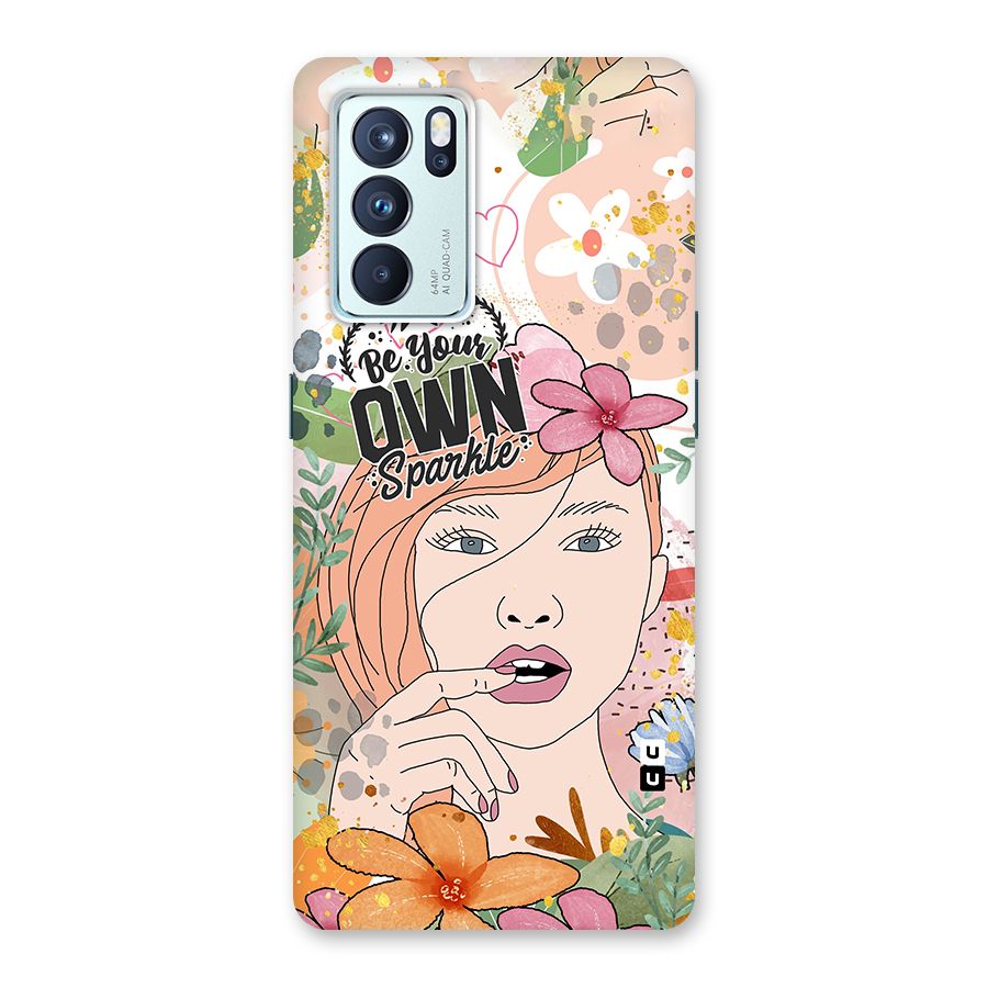 Be Your Own Sparkle Glass Back Case for Oppo Reno6 Pro 5G