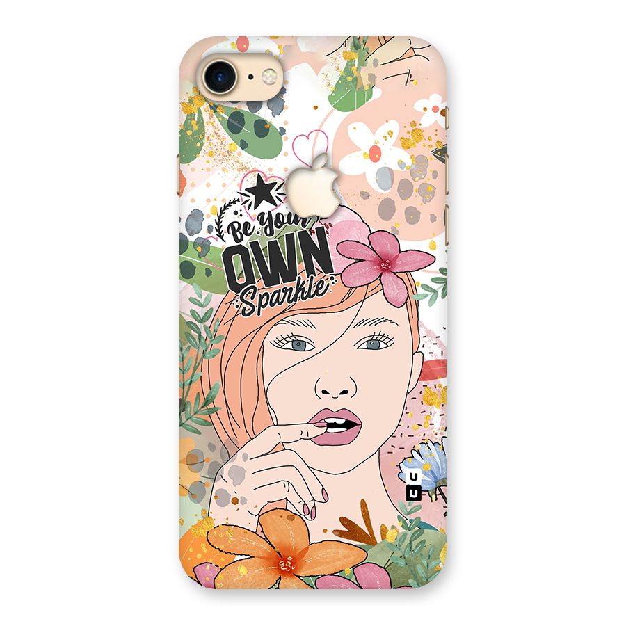 Be Your Own Sparkle Back Case for iPhone 7 Apple Cut