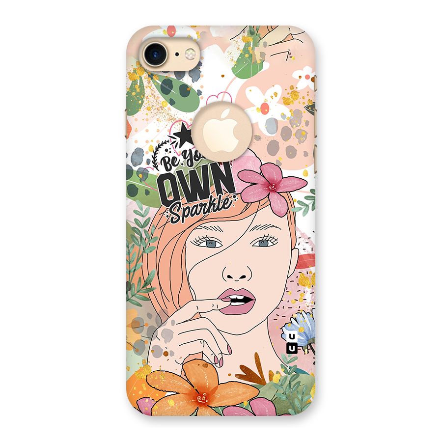 Be Your Own Sparkle Back Case for iPhone 7 Logo Cut