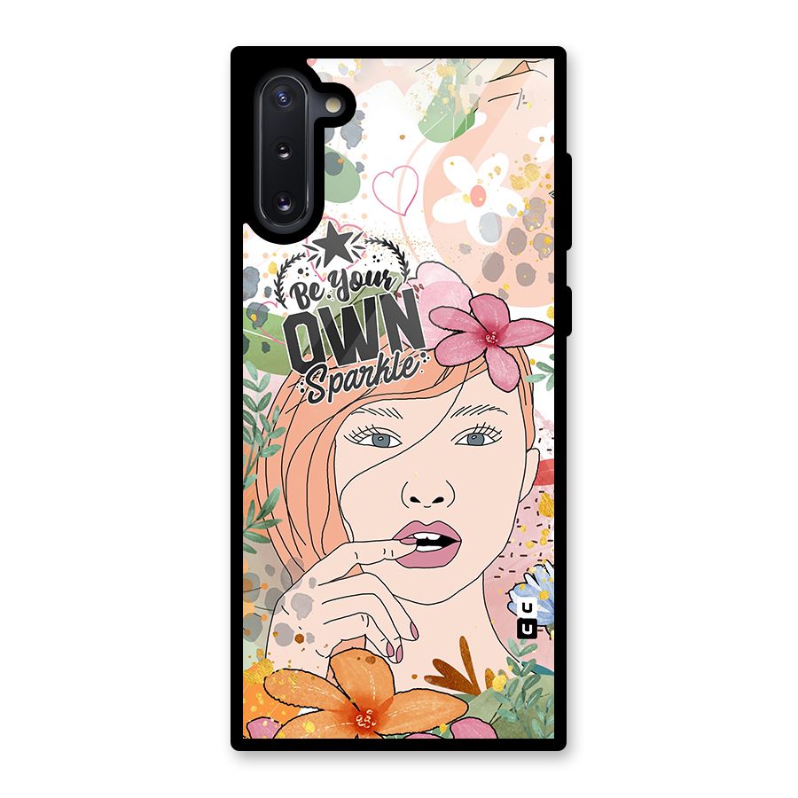 Be Your Own Sparkle Glass Back Case for Galaxy Note 10