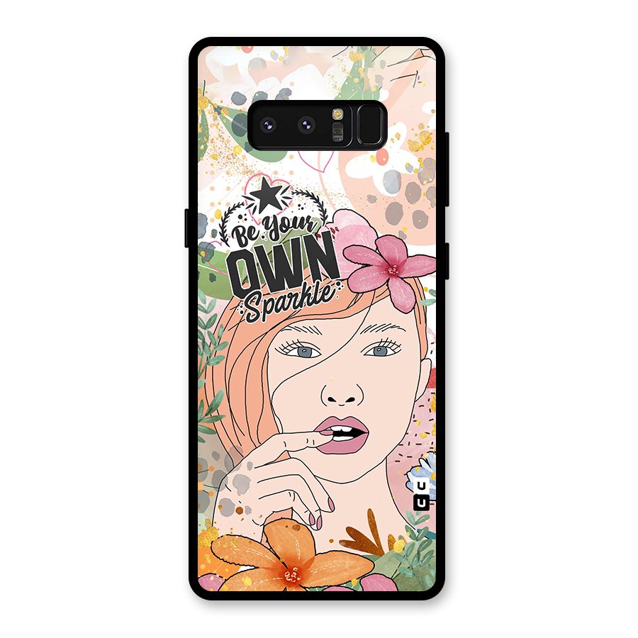 Be Your Own Sparkle Glass Back Case for Galaxy Note 8