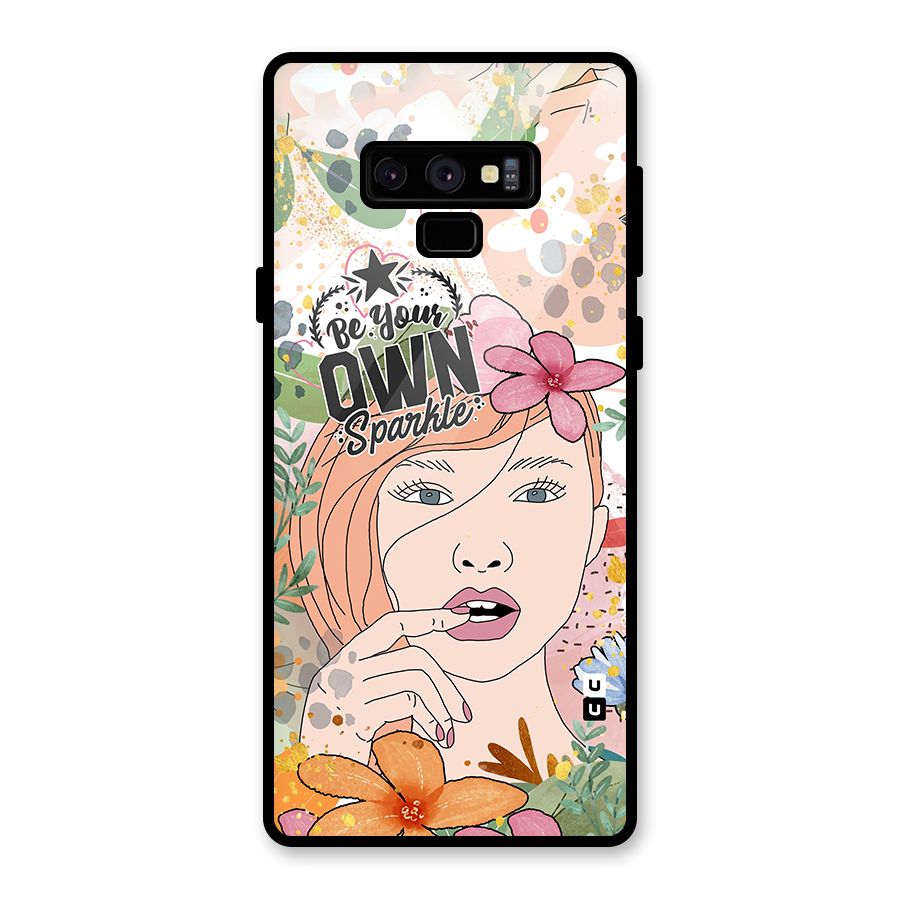 Be Your Own Sparkle Glass Back Case for Galaxy Note 9