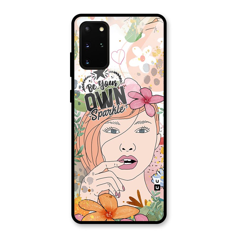 Be Your Own Sparkle Glass Back Case for Galaxy S20 Plus