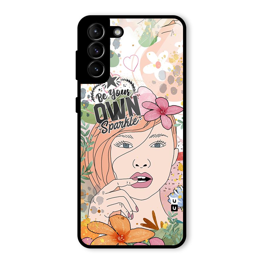 Be Your Own Sparkle Glass Back Case for Galaxy S21 Plus