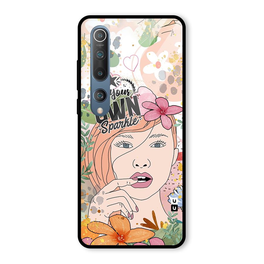 Be Your Own Sparkle Glass Back Case for Mi 10