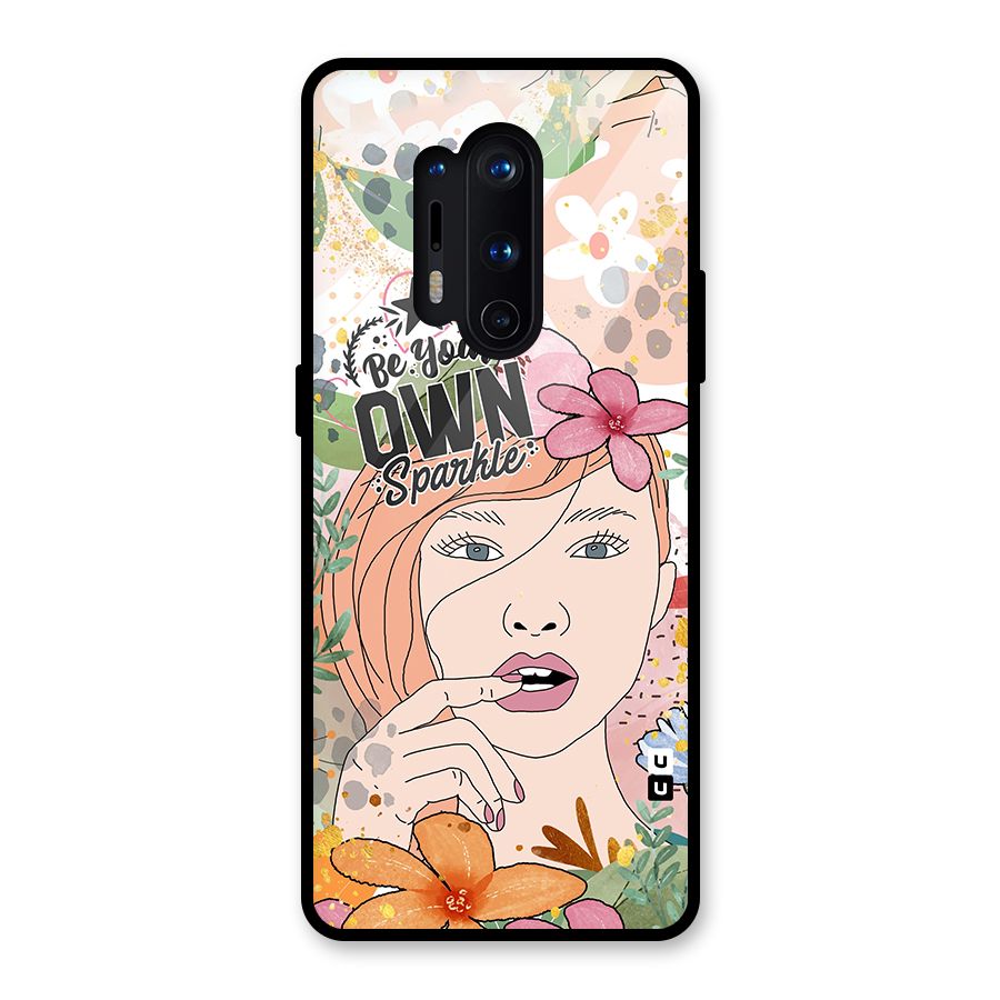 Be Your Own Sparkle Glass Back Case for OnePlus 8 Pro