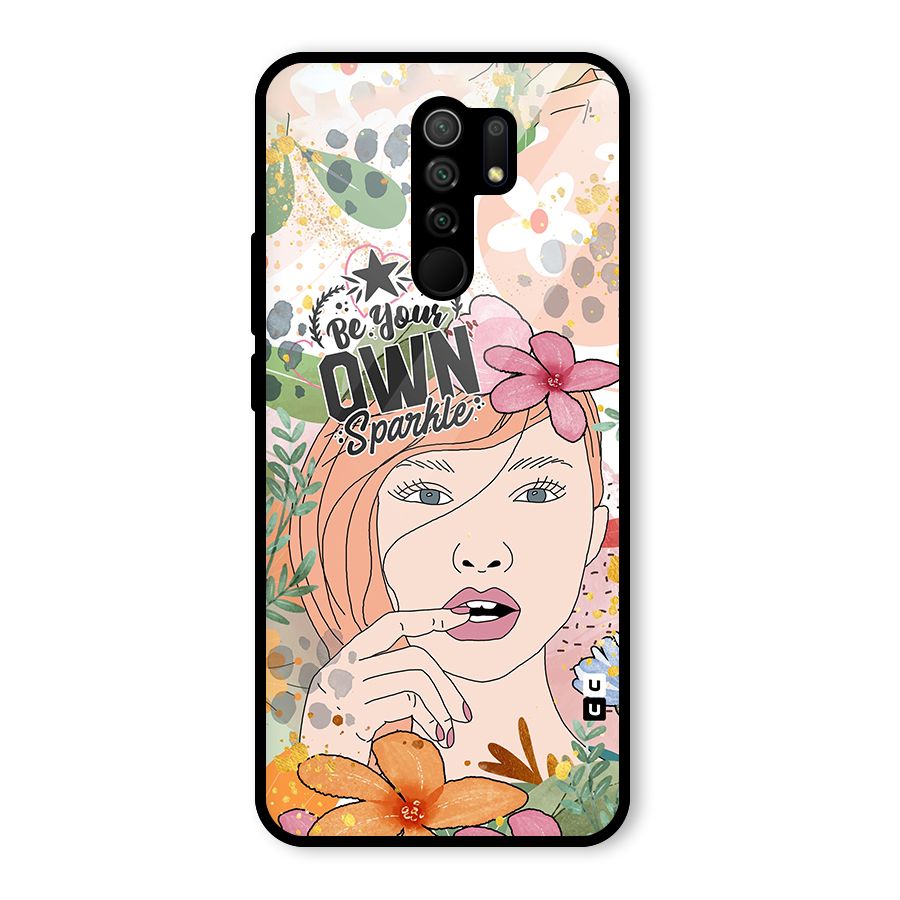 Be Your Own Sparkle Glass Back Case for Poco M2