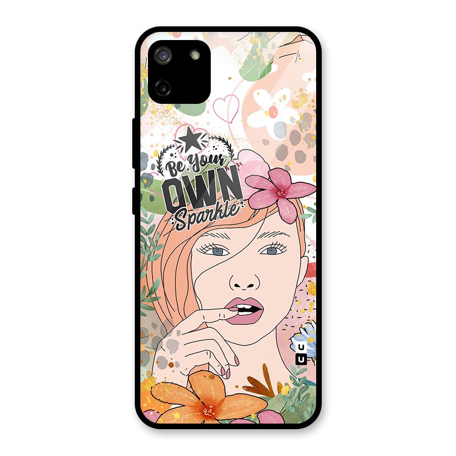 Be Your Own Sparkle Glass Back Case for Realme C11