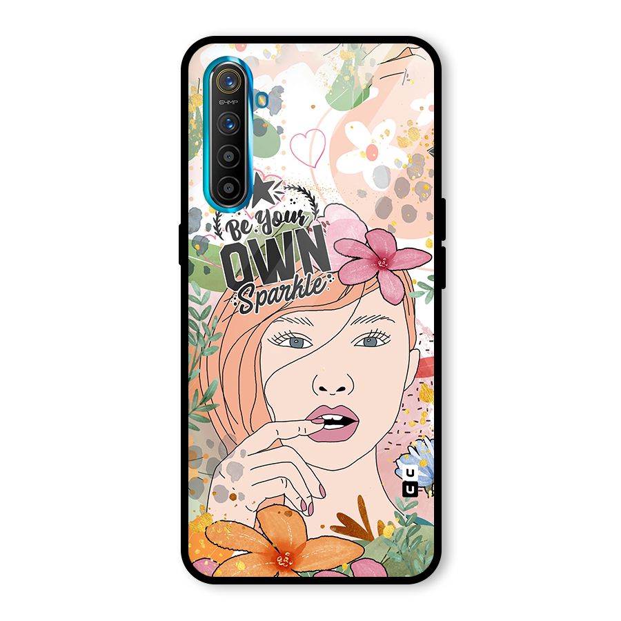 Be Your Own Sparkle Glass Back Case for Realme X2