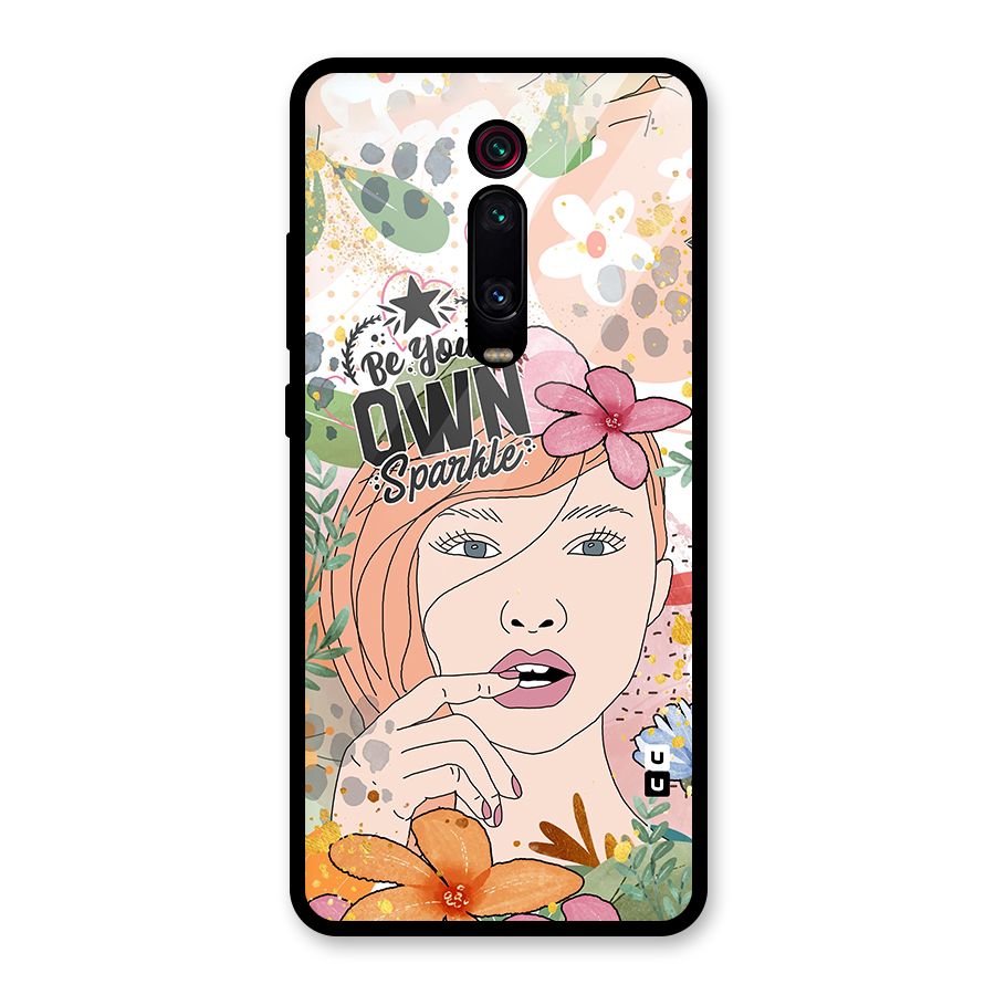 Be Your Own Sparkle Glass Back Case for Redmi K20 Pro