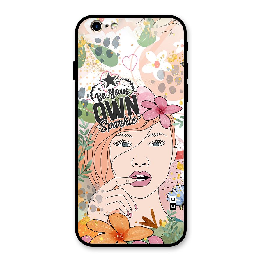 Be Your Own Sparkle Glass Back Case for iPhone 6 6S
