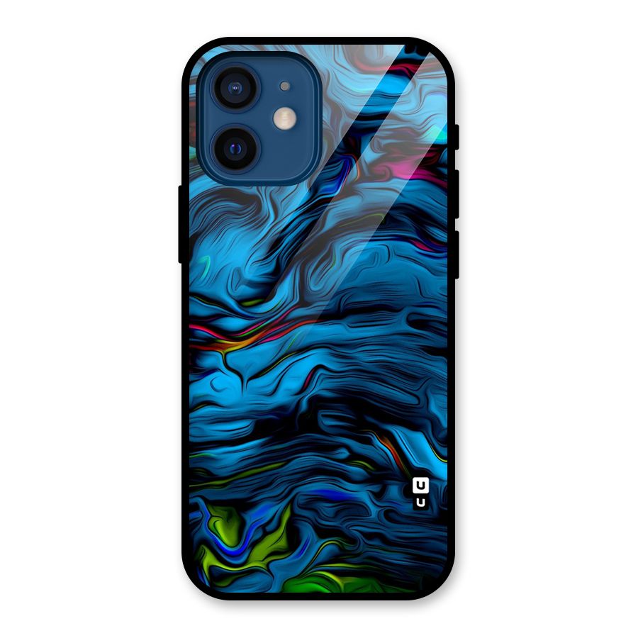 Beautiful Abstract Design Art Glass Back Case for iPhone 12 Mini