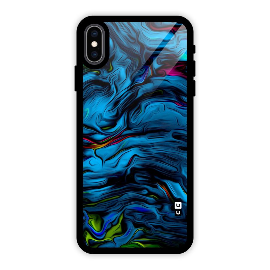 Beautiful Abstract Design Art Glass Back Case for iPhone XS Max