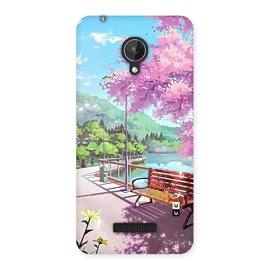 Beautiful Cherry Blossom Landscape Back Case for Canvas Spark Q380
