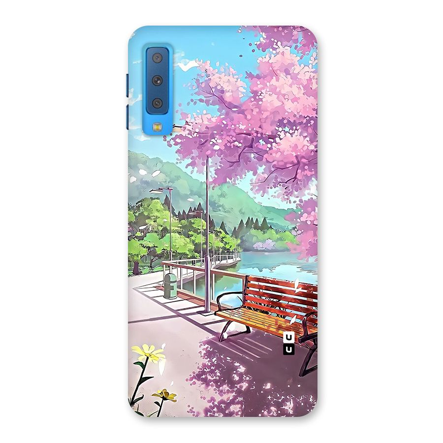 Beautiful Cherry Blossom Landscape Back Case for Galaxy A7 (2018)