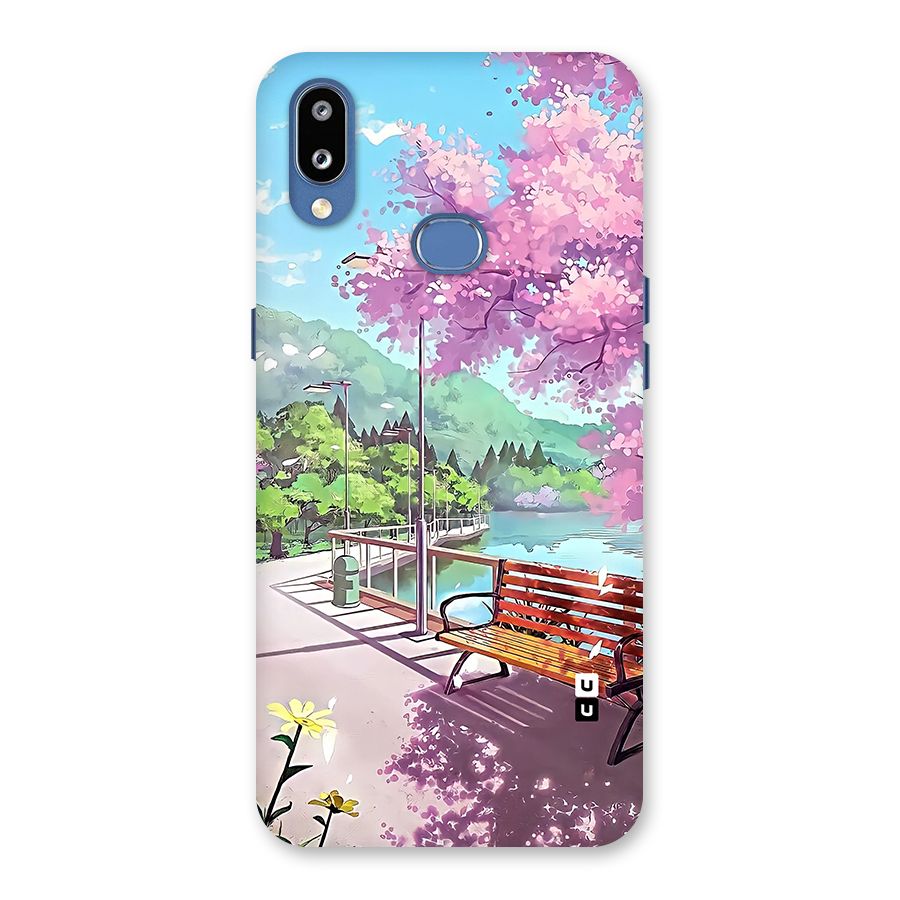 Beautiful Cherry Blossom Landscape Back Case for Galaxy M01s