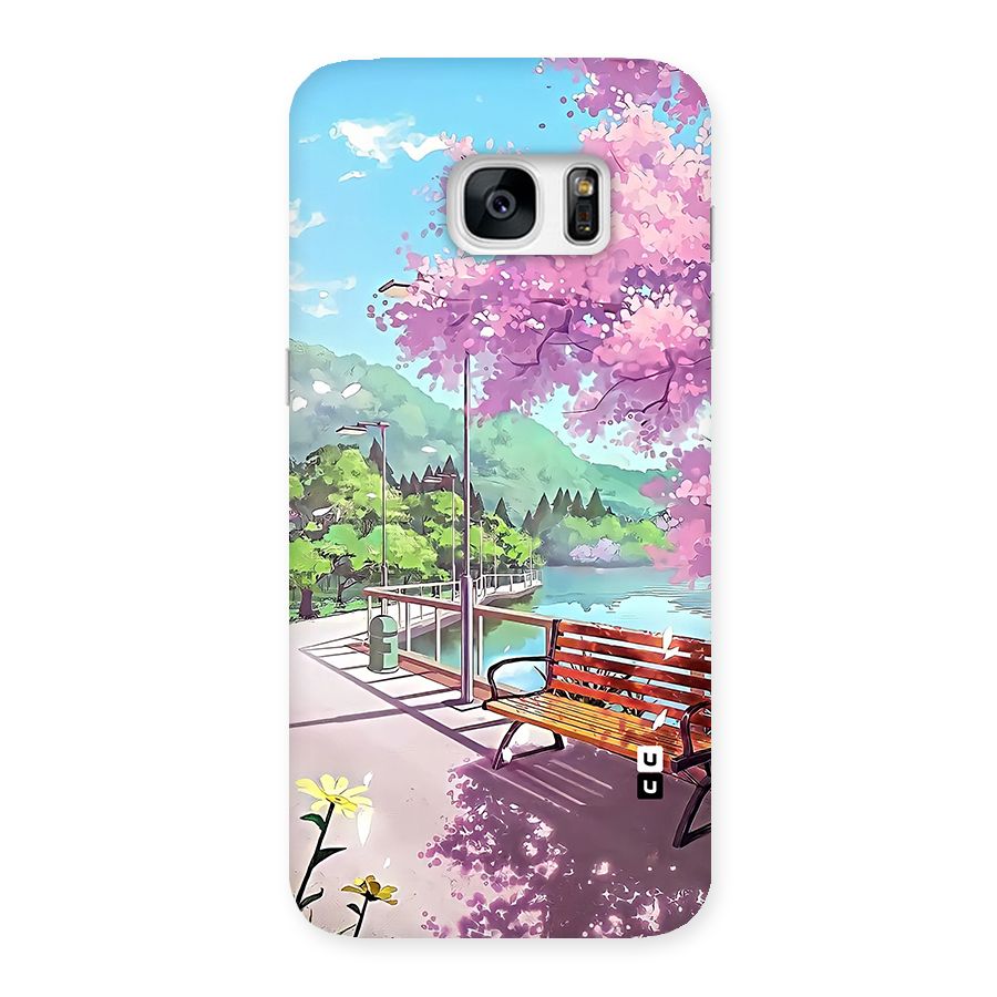 Beautiful Cherry Blossom Landscape Back Case for Galaxy S7 Edge
