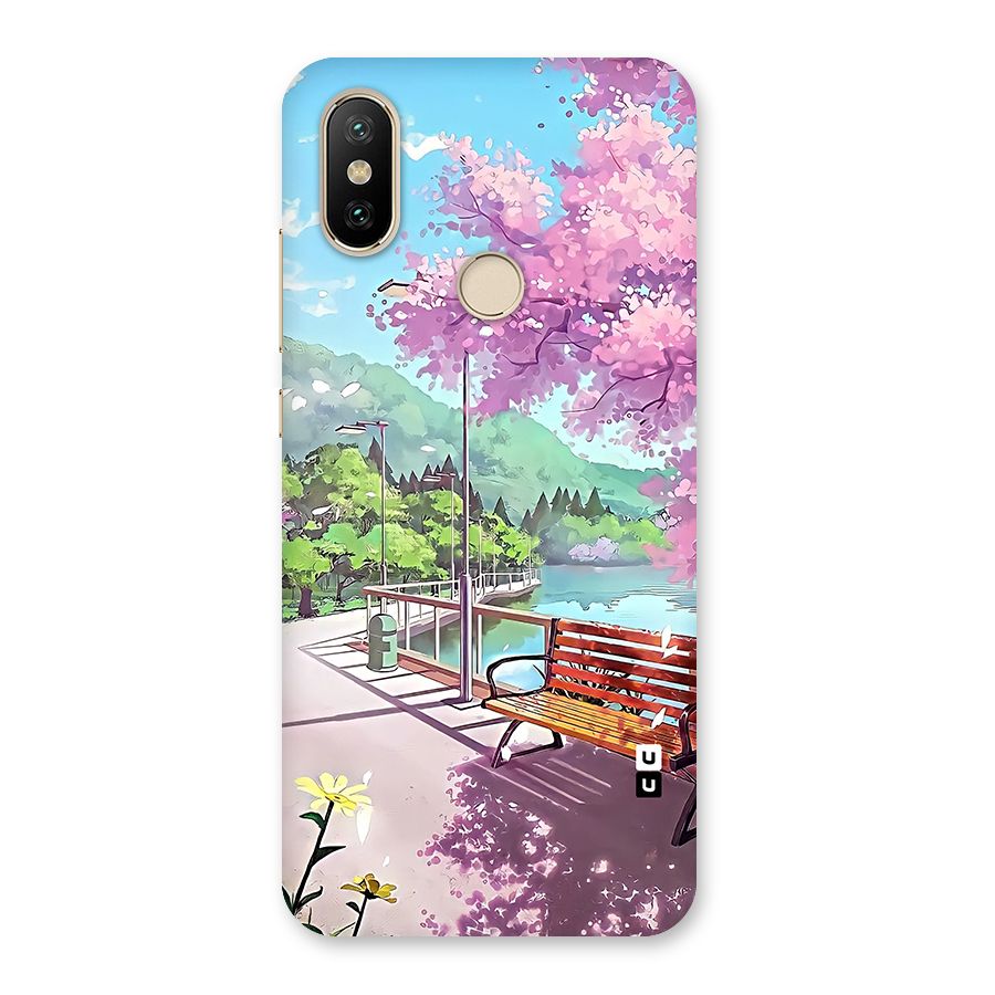 Beautiful Cherry Blossom Landscape Back Case for Mi A2