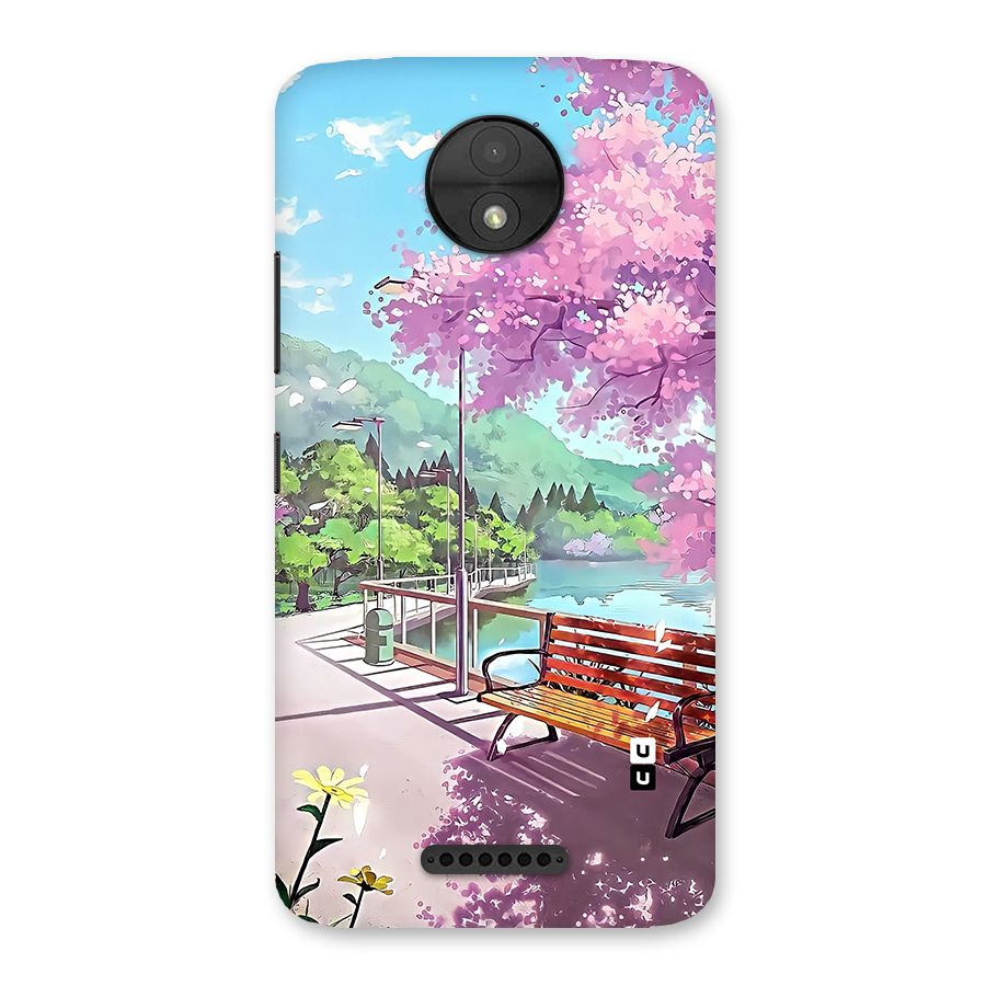 Beautiful Cherry Blossom Landscape Back Case for Moto C
