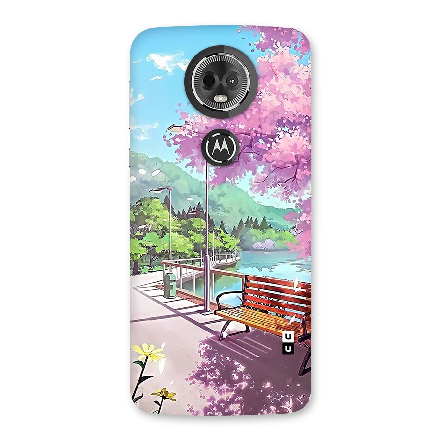 Beautiful Cherry Blossom Landscape Back Case for Moto E5 Plus