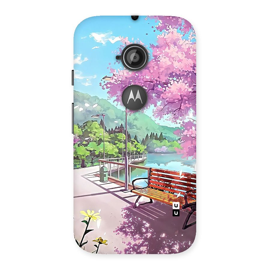 Beautiful Cherry Blossom Landscape Back Case for Moto E 2nd Gen