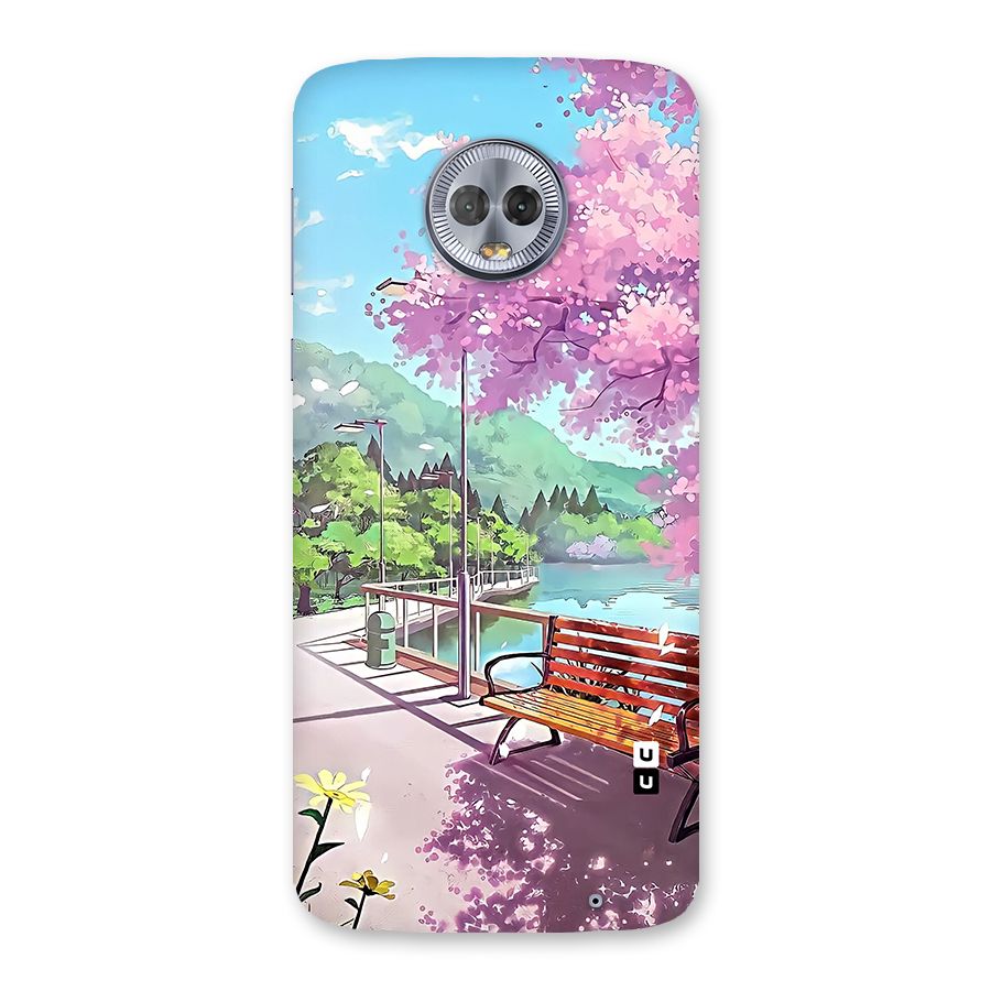 Beautiful Cherry Blossom Landscape Back Case for Moto G6 Plus
