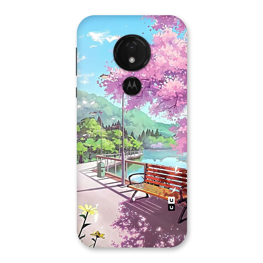 Beautiful Cherry Blossom Landscape Back Case for Moto G7 Power