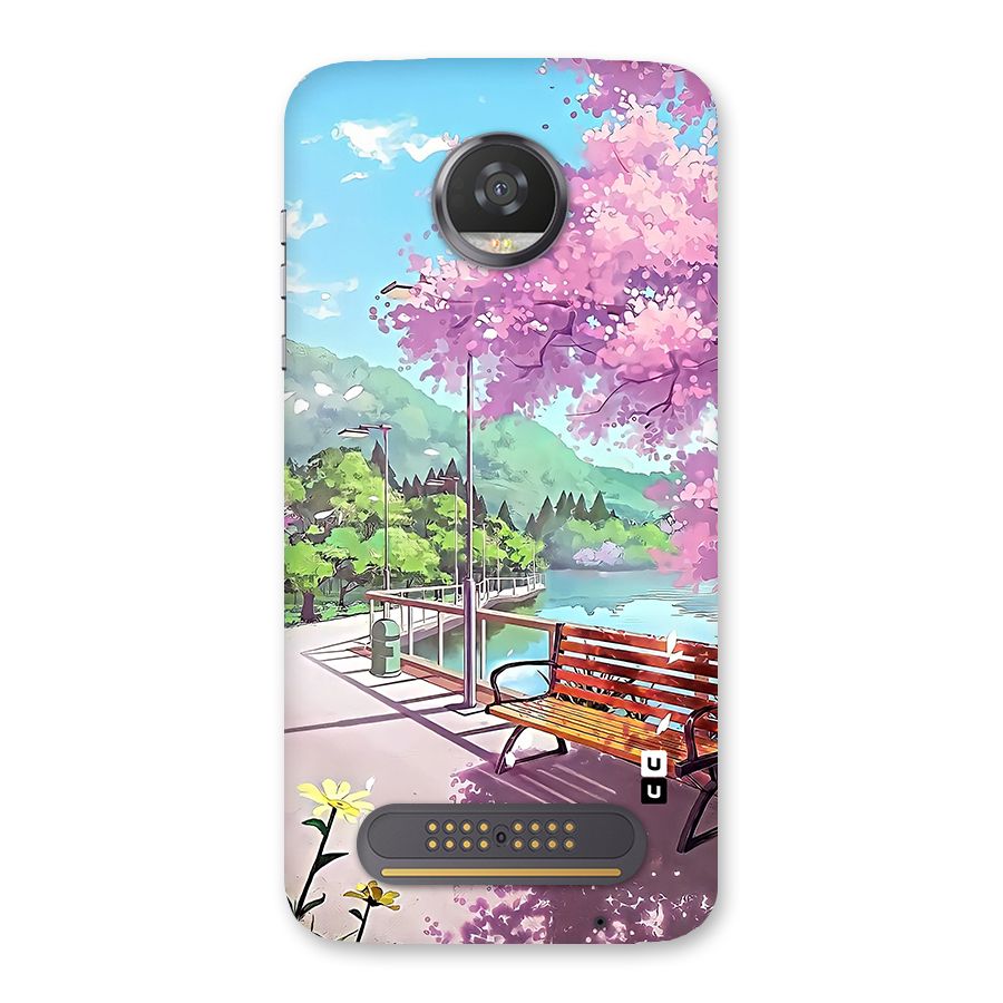 Beautiful Cherry Blossom Landscape Back Case for Moto Z2 Play