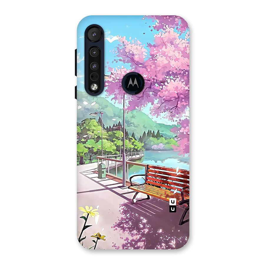 Beautiful Cherry Blossom Landscape Back Case for Motorola One Macro