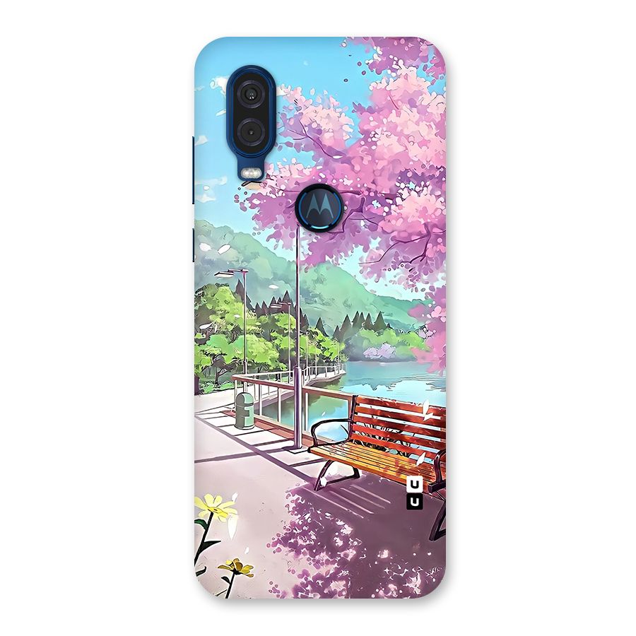 Beautiful Cherry Blossom Landscape Back Case for Motorola One Vision
