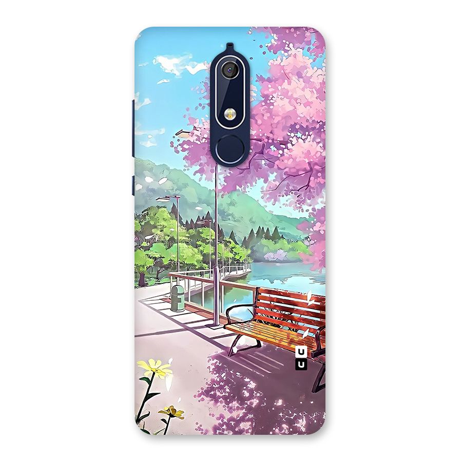 Beautiful Cherry Blossom Landscape Back Case for Nokia 5.1