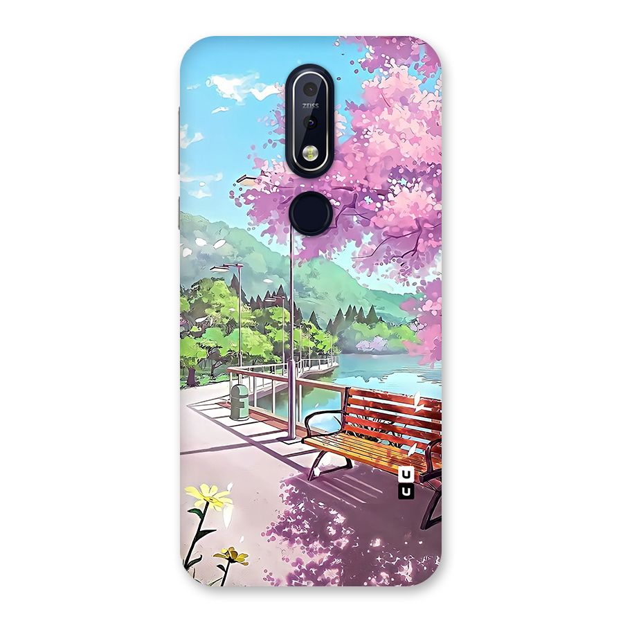 Beautiful Cherry Blossom Landscape Back Case for Nokia 7.1