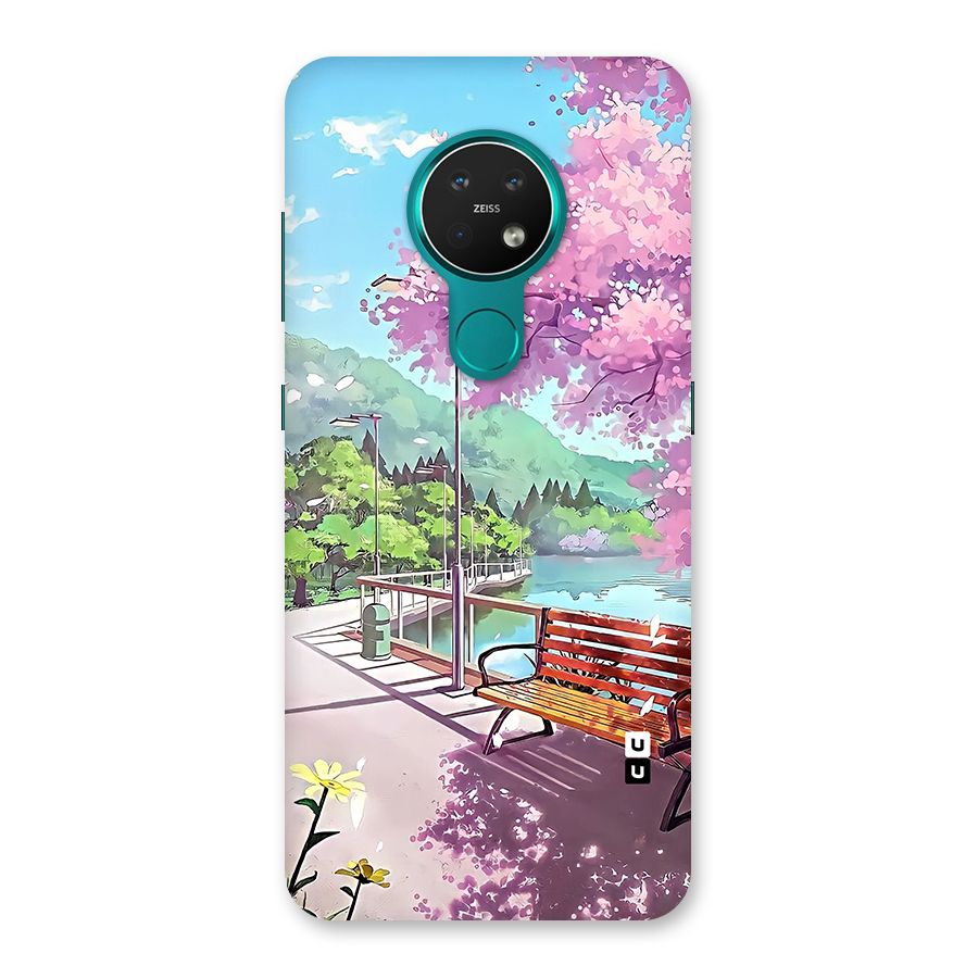 Beautiful Cherry Blossom Landscape Back Case for Nokia 7.2